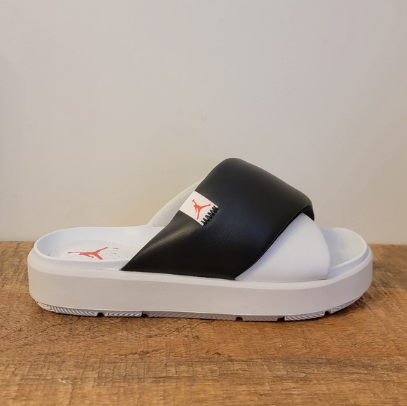 Women's Size 9 Jordan Sophia Slide Slippers 'Black/Off White' (DO8863-100) - Picture 16 of 16